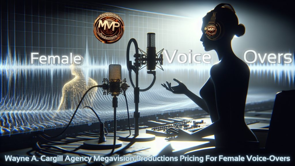 Wayne A. Cargill ~ Client Scout graphic design of Megavision Productions: Pricing For Female Voice-Overs e-Services