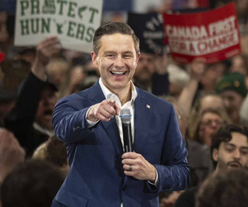 Conservative Party of Canada image of The Honourable Pierre Poilievre before Megavision Productions, and Client Scout e-Branding performed Advanced Image Cloning for My e-Canada Word On The Street Investigative News Exposé